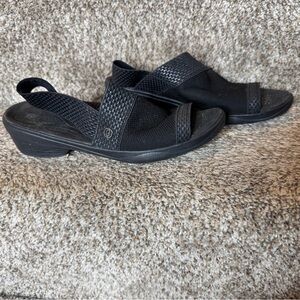 BZEES Women's Molly Slingback Sandal Morel Knit Black‎ Size 9